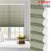 Keego Printed Cordless Celluar Shades Semi Blackout Honeycomb Window Blind Light Filtering Easy Install White Upper Case Color007 30 w x 52 h