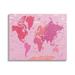 Stupell Industries Pink Tones World Map Atlas Countries Education Graphic Art Gallery Wrapped Canvas Print Wall Art Design by Arrolynn Weiderhold