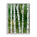 Stupell Industries Birch Trees Bark Collaged Green Woodlands Background Framed Wall Art 24 x 30 Design by Ruth Fromstein