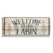 Stupell Industries Cabin Welcome Sign Rustic Pine Trees Text Design 40 x 17 Design by Kim Allen