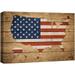 wall26 Canvas Print Wall Art Vintage American Flag United States Map USA July 4th Wood Panels Modern Art Multicolor Zen Traditional Decorative Colorful for Living Room Bedroom Office - 16 x24&