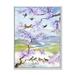 Designart Birds Sitting On Cherry Branch Traditional Framed Canvas Wall Art Print