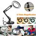 Magnifier LED Lamp 8X Magnifying Glass Desk Table Light Reading Lamp With Clamp