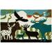 22 in. x 34 in. Accents Forest Dwellers ndoor Rug - Black and Brown