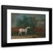 Sawrey Gilpin 18x15 Black Modern Framed Museum Art Print Titled - Three Hunters in a Rocky Landscape (1775)