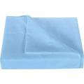 500 Thread Count 3 Piece Flat Sheet ( 1 Flat Sheet + 2- Pillow cover ) 100% Egyptian Cotton Color Light Blue Solid Size Queen