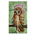 ECZJNT Wise Owl Tree Branch Japanese Noren Curtain Doorway Door Window Treatment Curtains Cotton Linen Curtain Size 85x150 cm