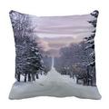 ECZJNT Long narrow road over a hill in purple evening winter light Pillow Case Cover Set 18x18 Inch