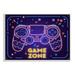 Stupell Industries Vivid Neon Style Game Zone Arcade Gamer Sign 19 x 13 Design by Ziwei Li