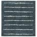 SAFAVIEH Venus Anuki Striped Shag Area Rug 5 3 x 5 3 Square Dark Grey/Ivory