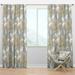 Designart Fall Leaves Pattern Luxury Geometric Mid-Century Modern Blackout Curtain Panel