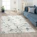 Ox Bay Anna Taye Abstract Polyester Performance Indoor Area Rug Beige/Navy 5 x7