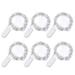 TingMiao 6 Pack Fairy Lights Battery Operated Led String Lights 7.2ft 20 LEDs White Firefly Lights Starry String Light for DIY Wedding Party Decor (Cool White)