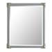 41 Inch Accented Solid Wood Mirror Portrait Pearl Gray Gold- Saltoro Sherpi