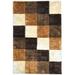 Flokati Brown Polyester Rug 5X8 Modern Scandinavian Geometric Room Size Carpet