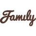 Cutout Sign Family Letter Wooden Wall Art Decor Wood Word Sculpture Signs Rustic Farmhouse for Housewarming Home Front Door Entryway Wall Decoration Brown 11.9 x 5.5inch