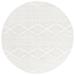 SAFAVIEH Tulum Lakisha Distressed Southwestern Area Rug 5 x 5 Round Ivory/Light Grey