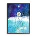 Stupell Industries Night Sky Blue Ombre Ocean Waves Nautical Compass Anchor Framed Wall Art 24 x 30 Design by Ale Saiz Studio