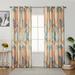 Yipa Blackout Grommet Curtains Thermal Insulated UV Protection Window Drapes Thicken Print Modern Bedroom Living Room Darkening Curtain Orange 52 x 96 Inch Long