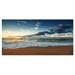Designart Sunrise and Glowing Waves in Ocean Seascape Canvas Art Print