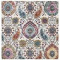 SAFAVIEH Madison Hope Floral Paisley Area Rug Cream/Multi 8 x 8 Square