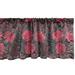 Floral Window Valance Pack of 2 Ombre Style Flourishing Rose Blooms Valentines Anniversary Image Rod Pocket Curtain Valances for Kitchen Bedroom 54 X 12 Charcoal Grey Magenta by Ambesonne