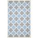 5 X 8 Rug Wool Blue Modern Hand Tufted Moroccan Trellis Room Size Carpet