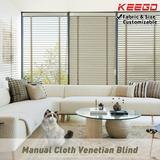 Keego Cloth Venetian Blinds Room Darkening Windows Blinds Semi Blackout Shades for Home Privacy Customizable Color and Size Sand 43 w x 64 h