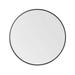 Nuova 24 in. x 24 in. Framed Round Mirror in Matte Black