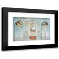 Georges RÃ©mon 14x11 Black Modern Framed Museum Art Print Titled - Large Louis XV Lounge. Face of Doors Offering Paintings. (1907)