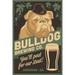 Savannah Georgia Bulldog Retro Stout Beer Ad (12x18 Wall Art Poster Room Decor)
