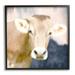 Stupell Industries Country Cow Cattle Closeup Painterly Landscape Paintings Black Framed Art Print Wall Art 17x30 by Kim Allen