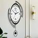 FETCOI Wall Clock Creative Craft Silent Clock Vintage Style Round Silent Quartz Clock for Living Room Home Decorative