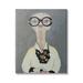 Stupell Industries Ostrich Bird Wearing Glasses Jewelry Painted Nails Novelty Painting Gallery-Wrapped Canvas Print Wall Art 16 x 20 Design by Coco de Paris