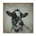 Stupell Industries Mooville Farms Rustic Sign Vintage Dairy Cow Portrait 12 x 12 Design by Debi Coules