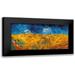 Van Gogh Vincent 14x9 Black Modern Framed Museum Art Print Titled - Wheat Field with Crows