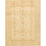 Pasargad Home P-42 IVORY 9X12 Azerbaijan Collection Hand-Knotted Lamb s Wool Area Rug- 9 ft. 1 in. X 12 ft. 0 in. Ivory