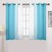 Goory Sheer Curtains Voile Grommet Ombre Semi Sheer Curtains for Bedroom Living Room 1 Curtain Panel 52 x 84 Inches Long Blue Gradient