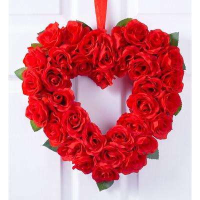 1-800-Flowers Flower Delivery Keepsake Red Rose Heart Wreath - 16" | Happiness Delivered To Their Door