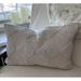 Dakota Fields Cambriah Down/Feathers Geometric Rectangular Lumbar Pillow Down/Feather/Cotton in White | 16 H x 24 W x 4 D in | Wayfair