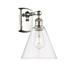 Beachcrest Home™ Shauna Glass 8" 1 Light 8" Sconce Glass/Metal in Gray | 11.25 H x 8 W x 8.13 D in | Wayfair BBBE6163DF5946ACB4C38C5EDB6B528F