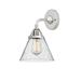 Beachcrest Home™ Shauna 1 - Light Dimmable Armed Sconce Glass/Metal in Gray | 10.38 H x 7.75 W x 8.13 D in | Wayfair