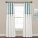 Gracie Oaks Tivona Cotton Blend Blackout Thermal Rod Pocket Single Curtain Panel Cotton Blend in Green/Blue | 84 H x 40 W in | Wayfair