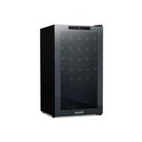 Newair 34 Bottle & 24 Can Single Zone Freestanding Wine Refrigerator, Glass in Black | 33.1 H x 18.7 W x 17.3 D in | Wayfair NWC034BK00