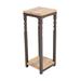 Plow & Hearth Floor Shelf Coffee Table w/ Storage Wood/Metal in Black/Brown | 21 H x 8 W x 8 D in | Wayfair 59AA2