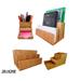 SR-HOME 4 Piece Office Supplies Desk Organizer Set Wood in Brown | 10 W in | Wayfair SR-HOME7e42993