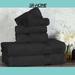 SR-HOME Luxury Cotton Bath Towel Set - 6-Piece Towel Set Cotton Blend in Black | 30 W in | Wayfair SRHOMEdd6f26b