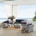 Conway Sunbrella Outdoor Patio Wicker Rattan 4-Piece Furniture Set by Modway Synthetic Wicker/All - Weather Wicker/Wicker/Rattan in Gray | Wayfair