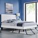 Roxanne Platform by Modway Upholstered/Velvet in White | 23.5 H x 62 W x 77.5 D in | Wayfair MOD-7038-WHI