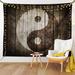 East Urban Home Polyester Ying Yang Tapestry Polyester in Gray/Black | 60 H x 80 W in | Wayfair 6E88F56F0EEE4B8998B6E0876E9A7342